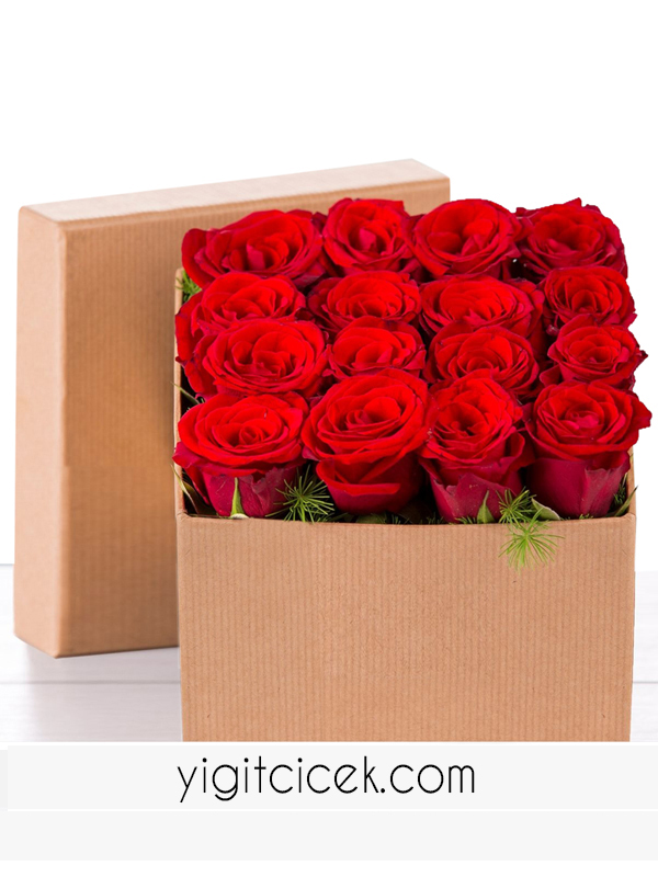 kutuda kırmızı güller
